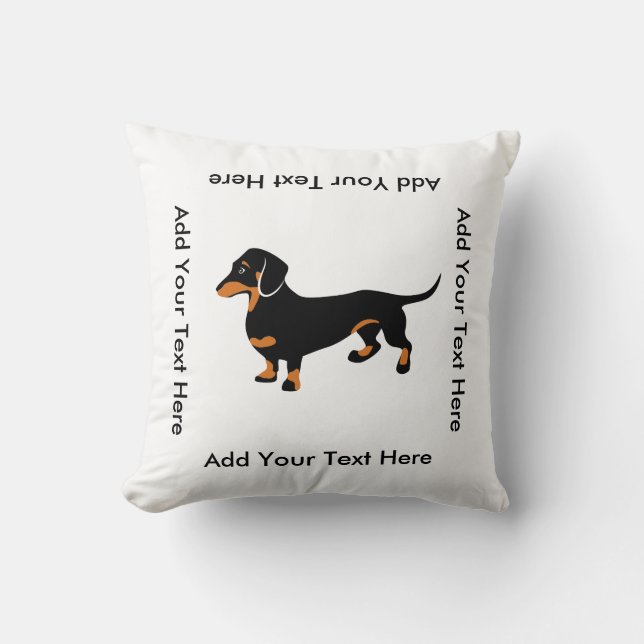 Doxie Dog Love - Cute Little Dachshund Cushion (Front)