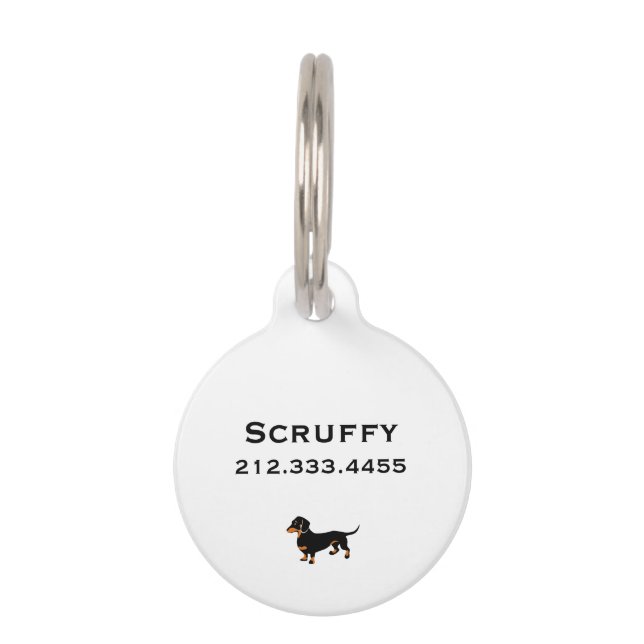 Doxie Dog Love - Cute Little Dachshund Pet Tag (Back)