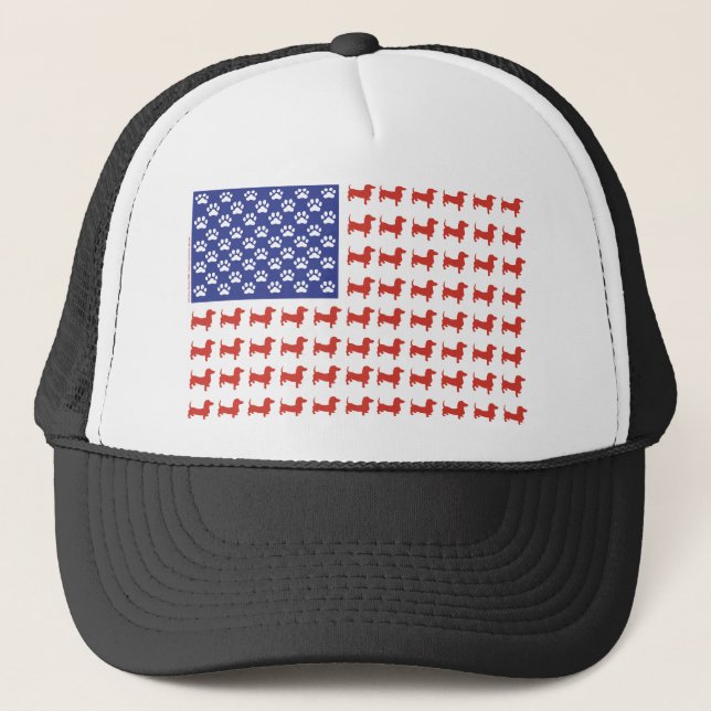 DOXIE-FLAG-Tee Trucker Hat (Front)