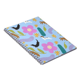 Doxie floral notebook #1