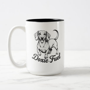 Doxie Fuel   Happy Dachshund Coffee Mug