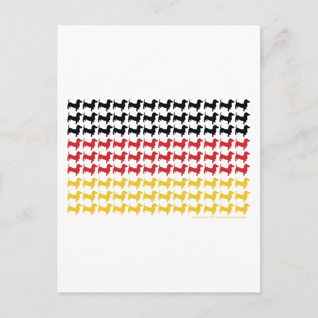DOXIE-GERMAN-FLAG POSTCARD (Front)
