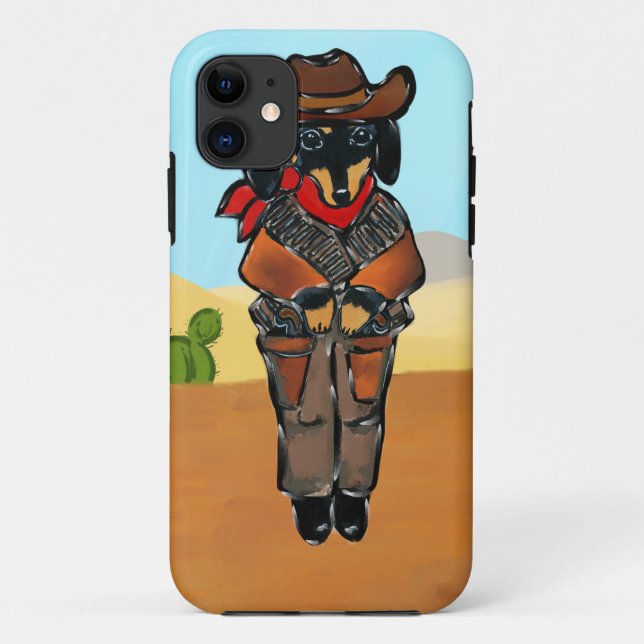 Doxie Gunslinger Case-Mate iPhone Case (Back)