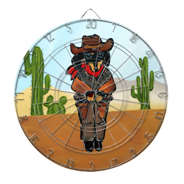 Doxie Gunslinger Dartboard (Front)