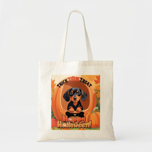 Doxie Halloween Tote (Front)