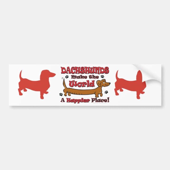 DOXIE-HAPPY BUMPER STICKER (Front)