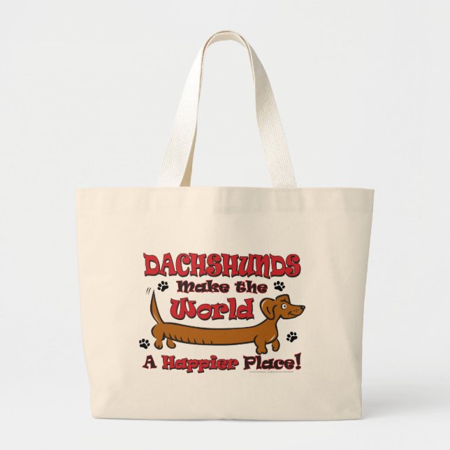 DOXIE-HAPPY LARGE TOTE BAG (Front)