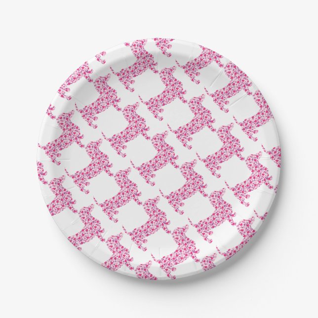 DOXIE-Hearts Paper Plate (Front)