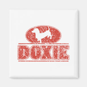 DOXIE-in-Circle-Distressed Magnet