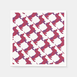 Doxie in Reniassance-Pattern Napkin