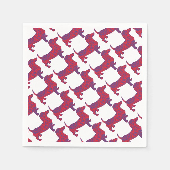 Doxie in Reniassance-Pattern Napkin (Front)