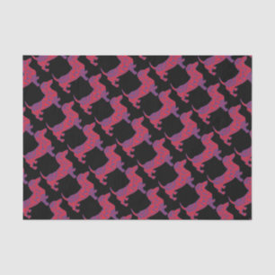 Doxie in Reniassance-Pattern Tissue Paper
