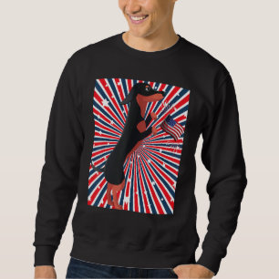 Doxie Independence Day Cute Dachshund Wiener Dog Sweatshirt