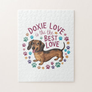 Doxie Love Is The Best Love Jigsaw Puzzle