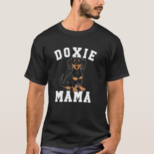 Doxie Mama Doxie Mum Of A Dachshund Mum Doxie Moth T-Shirt