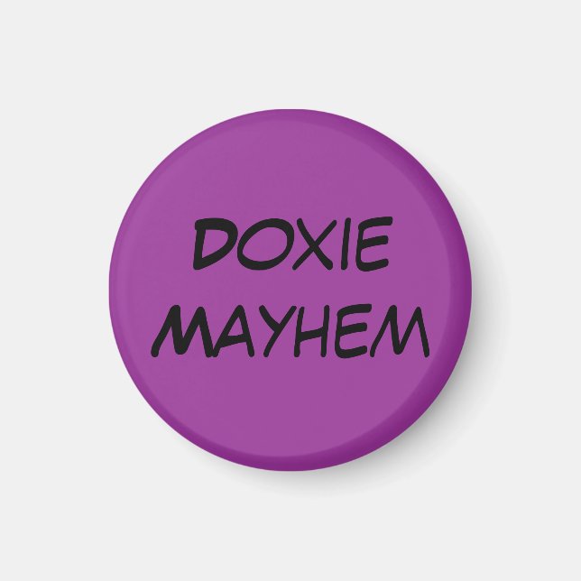 Doxie Mayhem Magnet (Front)