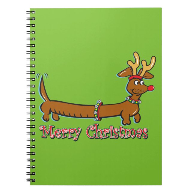 Doxie-Merry-Christmas Notebook (Front)
