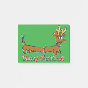 Doxie-Merry-Christmas Post-it Notes