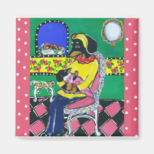 Doxie Mum & Baby Magnet