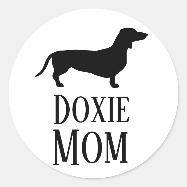 Doxie Mum Classic Round Sticker (Front)