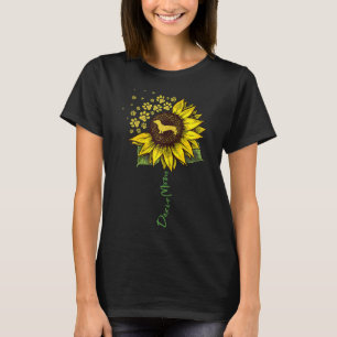 Doxie Mum Sunflower Dachshund Lover Gifts Dog Mum T-Shirt