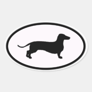 doxie oval sticker