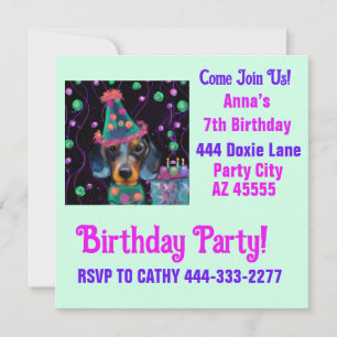 Doxie Party  Invitation