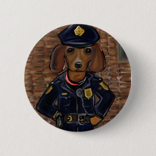 Doxie Police 6 Cm Round Badge