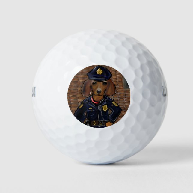 Doxie Police Golf Balls (Front)