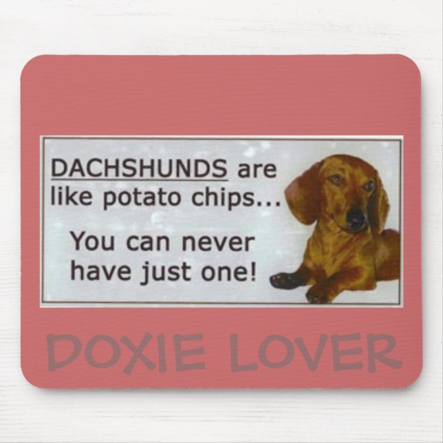 doxie_potato_chips, DOXIE LOVER Mouse Pad (Front)