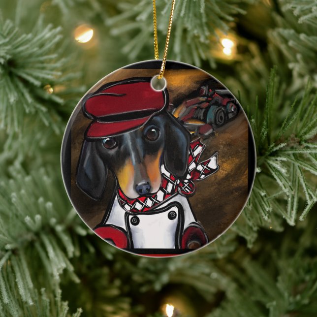 DOXIE RACER CERAMIC ORNAMENT (Tree)