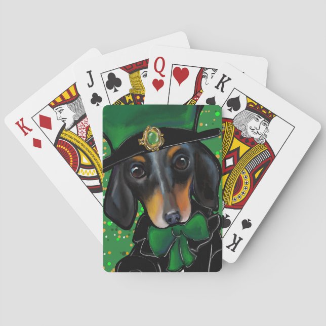 DOXIE  SAINT PATTY PLAYING CARDS (Back)