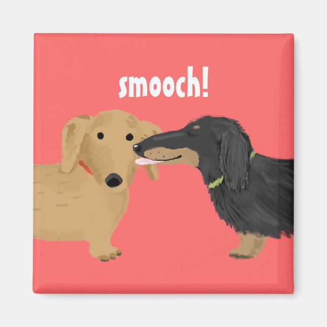 Doxie Smooch Magnet (Front)