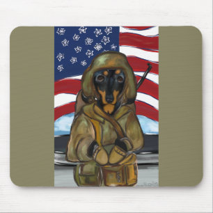 Doxie Soldier Mouse Pad