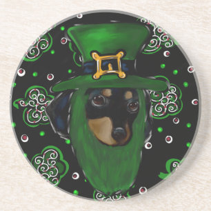 Doxie St. Patty Coaster