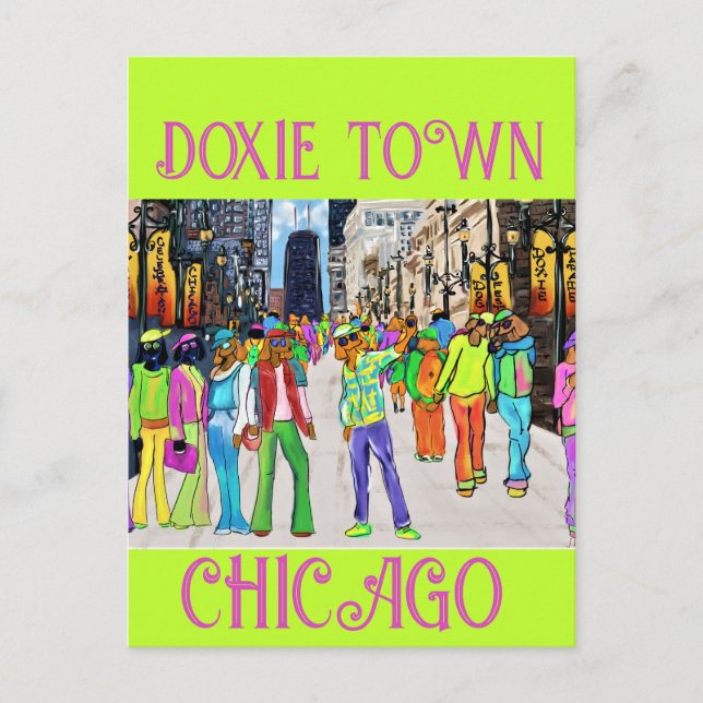 Doxie  Town Chicago    Postcard (Front)
