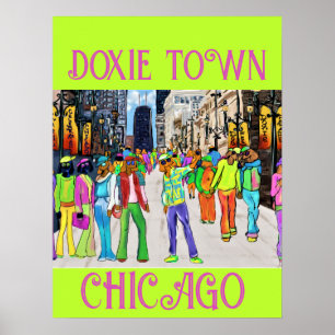 Doxie  Town Chicago    Poster