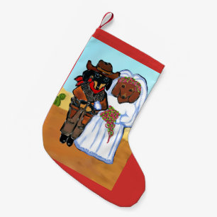 Doxie Wedding Small Christmas Stocking