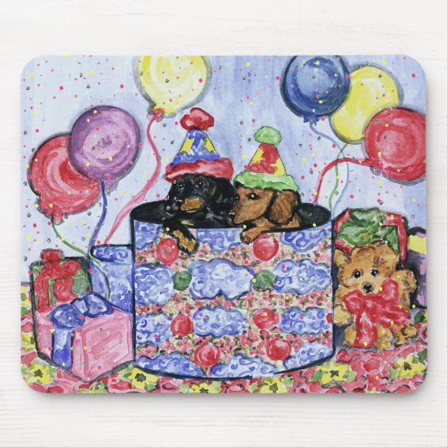 Doxies Birthday Mousepad (Front)