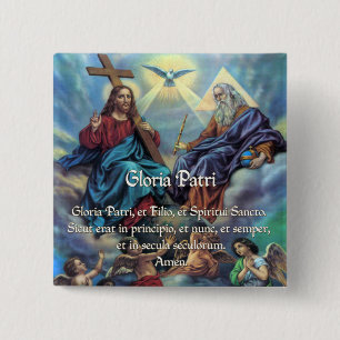 Doxology - Gloria Patri 15 Cm Square Badge