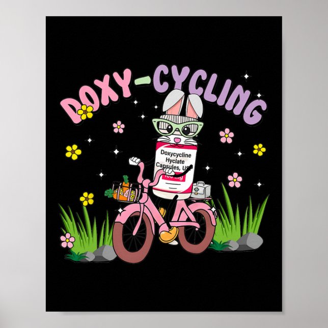 Doxycicling Easter Day Pharmacy Bunny Ears Nusing  Poster (Front)