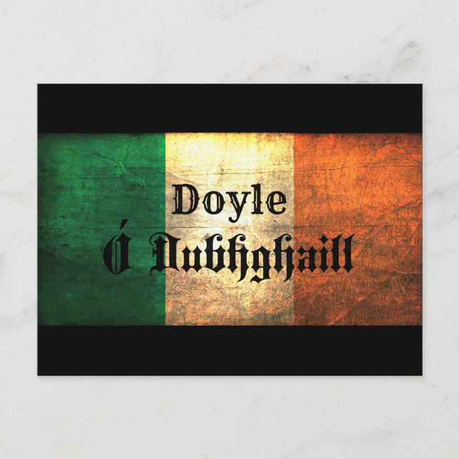Doyle Irish Flag Postcard (Front)