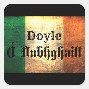 Doyle Irish Flag Square Sticker