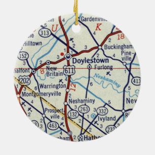 Doylestown PA Ceramic Ornament