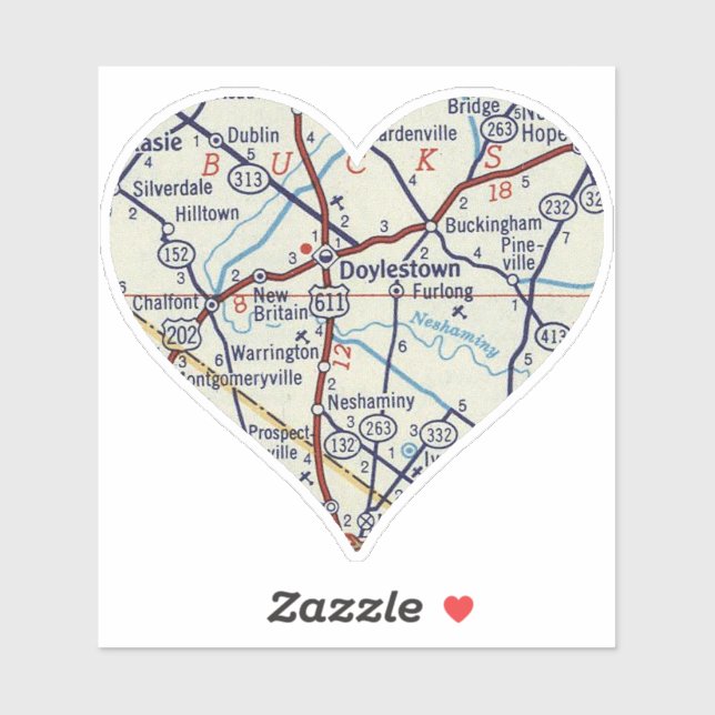 Doylestown PA Vintage Map (Sheet)