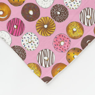Dozen Doughnuts Doughnuts Breakfast Junk Food Food Fleece Blanket