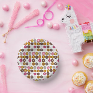 Dozen Doughnuts Doughnuts Breakfast Junk Food Food Paper Plate