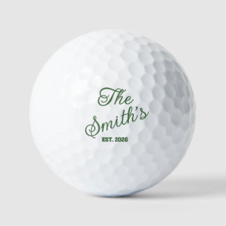 Dozen Personalised Golf Balls with Name & Year