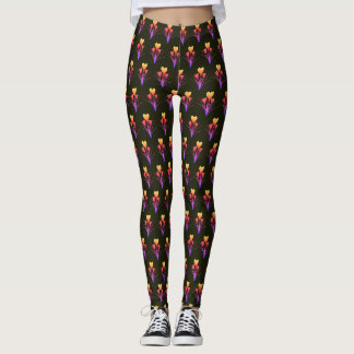 Dozens of Cute Yellow Tulips on Customised Modern Leggings