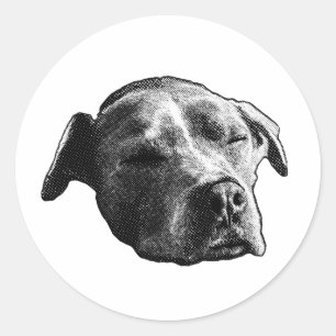 Dozing Head Mark Classic Round Sticker